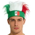 thumbnail image 6 of Wiywef Mexico Flag Hairy Headband Hat Crazy Mexico Football Cheer Headwear Mexico Football Fans Hat Accessories for Football Match, 6 of 7