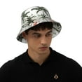 thumbnail image 5 of Vsdgher Flamingo Palm Trees Print Bucket Hat for Men&Women Bucket Hat Reversible Summer Double-Side-Wear Travel Gardening, Beach, Camping, Hiking, Fishing Cap, 5 of 5