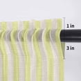 thumbnail image 5 of Yellow Striped Valance Curtains for Kitchen/Living Room/Bathroom/Bedroom Window, Rod Pocket Small Topper Half Short Window Curtains Voile Sheer Scarf, Modern Simple Farmhouse Beige Vintage 42"x12", 5 of 8
