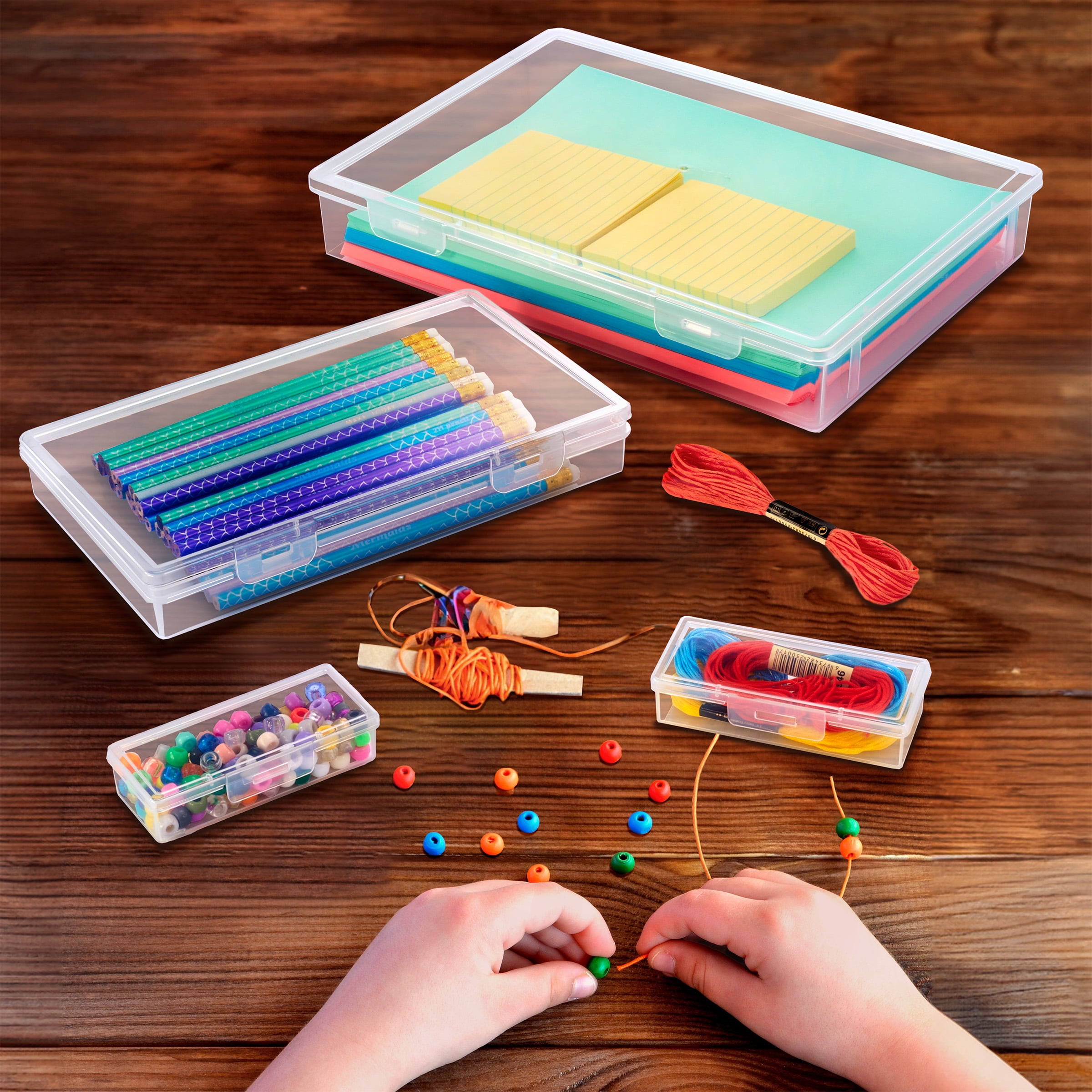 Sorbus 12-Piece Sewing and Craft Material Storage Container Set with Lids