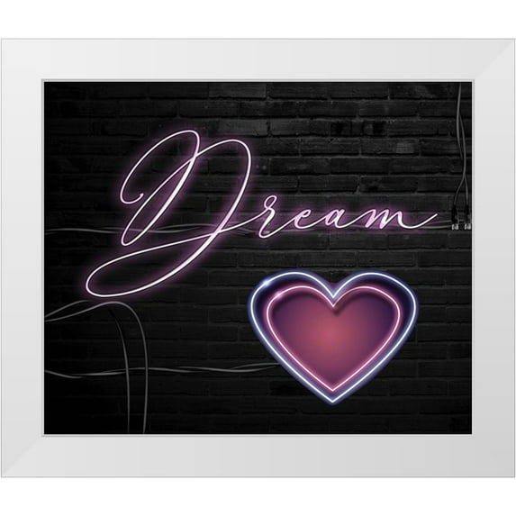 Sommers, Mindy 14x12 White Modern Wood Framed Museum Art Print Titled - Neon Dream