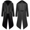thumbnail image 5 of Ropa vintage medieval para hombre, esmoquin vintage punk largo para hombre, 5 of 5