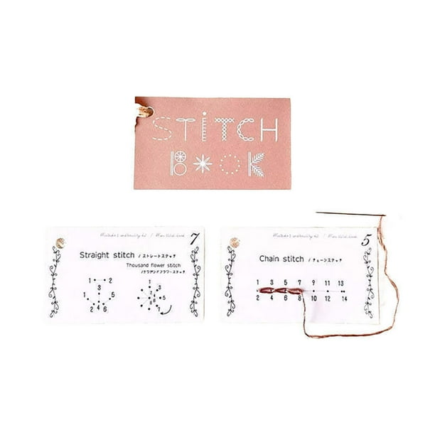Mini libro de costura DIY Mini juego de tarjetas de costura Mini kit de costura portátil para viajes Tu costura para principiantes en bordado Entusiastas de la costura