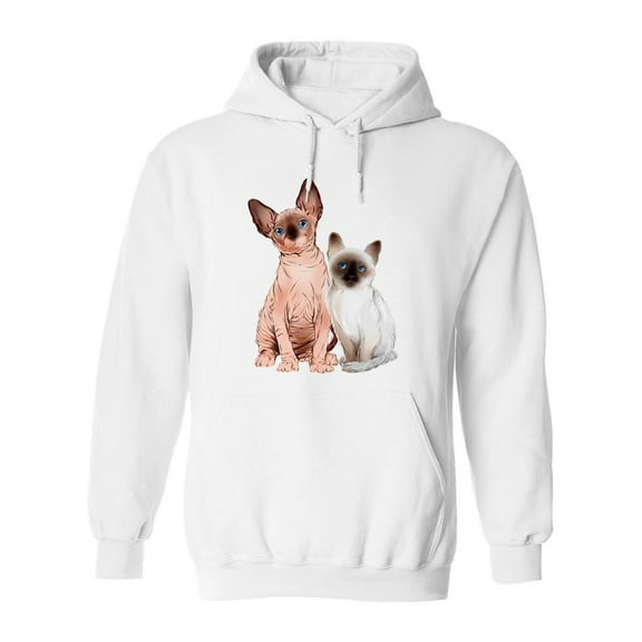 Sphinx And Thai Cat Hoodie Men -Image by Shutterstock, Male Medium