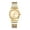 Gold, variant on Women's Analog Quartz Round Watch: Full Imitation Diamond Case Detachable Stainless Steel Bracelet Calendar Display Luminous Hands Fashion Wristwatch