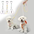 thumbnail image 1 of Doble correa para perros, empuñadura de espuma, cuerda de nylon degradada • Correa doble con doble correa y doble gancho para caminar • - Diseño reductor de la división para dos mascotas al aire libre, 1 of 6