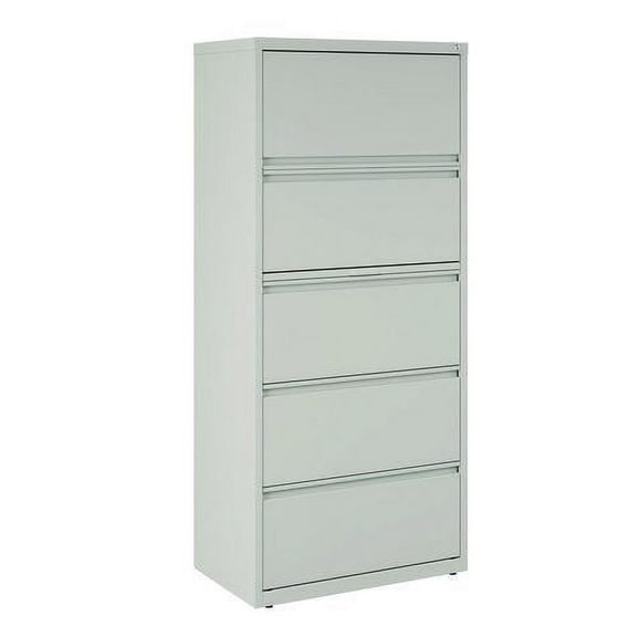Alera Lateral File, 5 Legal/Letter-Size File Drawers, Light Gray, 30" x 18.62" x 67.62"