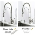 thumbnail image 2 of Wowow 20.7 in.Single Handle Convenient Pull Down Sprayer Kitchen Faucet in Brushed Nickel with Soap Dispenser, 2 of 7