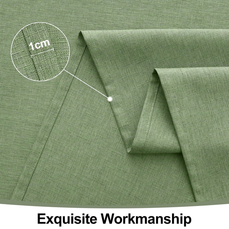 decorUhome Linen Tablecloth, Stain Resistant, 52x70, Sage photo 6
