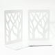 thumbnail image 2 of 2 pares de sujetalibros modernos con diseño de árbol para estantes, soporte para libros antideslizante, almacenamiento de Metal resistente para CD, tapón decorativo para libros, 2 of 5