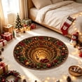 thumbnail image 4 of Fmbmuo Christmas 3D Rugs Optical Illusion Round Low-Profile Christmas Rug 3D Vortex Illusion Rug for Entryway Bathroom Kitchen, 4 of 4