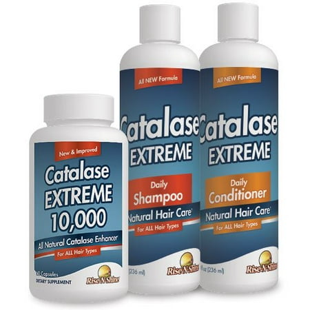 Catalase Extreme 30 Day Starter Set You Get Capsules, Shampoo & Conditioner at a Incredible Price! - Strongest Formula on the (Best Way To Get Curly Hair)