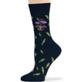 thumbnail image 4 of 7BIGSTARS KINGDOM Women Bamboo Novelty Socks - 4 Pack Large - Mushroom, Heart - Casual Crew Seamless - Navy Blue, Light Beige, Purple - Sock Size: 10-12; Shoe Size: 8-12 L, 4 of 9