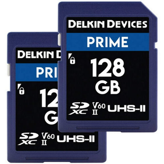 Delkin Devices DELKIN PRIME UHS-II (U3/V60) SD Memory Cards -128GB