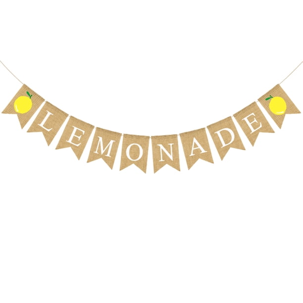 KAKOWELY Guirnalda temática hawaiana para fiesta de verano, banderines de lino con forma de cola de milano y limón, suministros de decoración para fiestas