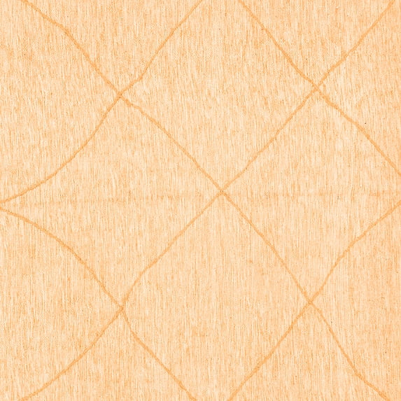 Ahgly Company Indoor Square Solid Orange Modern Area Rugs, 4' Square