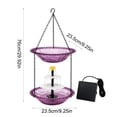 thumbnail image 3 of Colgante comedero para pájaros con energía solar y fuente de agua para baño de aves, decoración exterior para jardín, patio y traspatio, adorno 3 en 1 para alimentar, beber y bañar aves., 3 of 6