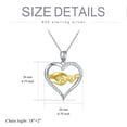 thumbnail image 2 of SISGEM Gifts for Women, 925 Sterling Silver Heart Necklace Hands in Hands Necklace Mom Jewelry Gifts for Mom, 2 of 6