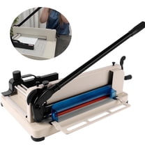 12 Inch Guillotine Paper Cutter, Heavy-Duty Paper trimmer with Metal Base, Trimmers Cards Leather for Office Home, White