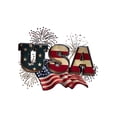 thumbnail image 2 of 4th Womens Patriotic Usa Flag Fireworks Graphic Sleeve Crewneck t Vibrant Design Machine Washable Casual Summer Top For Celebrations American Flag Clo Es White -1 4th, 2 of 6