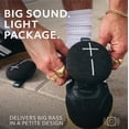 thumbnail image 5 of Ultimate Ears MINIROLL Ultra-Portable Waterproof Bluetooth Speaker, Big Bass, IP67 Dustproof, 131 ft (40 m) Range - Gentle Black, 5 of 5