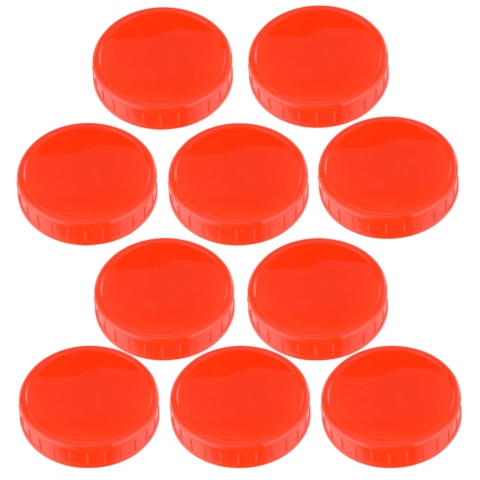 GadgetVLot 10pcs Mason Canning Jar Lids Plastic Regular Wide Mouth 70mm Storage Caps Leakproof