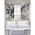 thumbnail image 5 of Grey Marble Sheer Curtains 54 Inch Length 2 Panels Set Window Treatments, Modern Abstract Art Ink Painting Rod Pocket Semi Curtains for Living Room/Bedroom/Kitchen Décor, 104"W x 54"L, 5 of 7