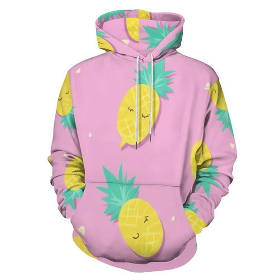 Pineapple Party Pink Print 3d Sweatshirts Hoodie Fashion Casual Personality Men's Women Street Hoodie Pullovers Long Sleeve Comfortable Top