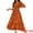 Brick Red, variant on DARING DIVA Short Flutter Sleeve Smocked Flowy Maxi Dres S Yellow