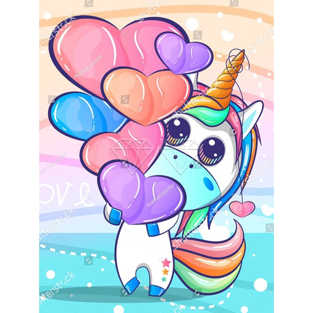 5D DIY Diamond Painting flowers animals unicorn tiger lion rabbit Full Square&Round mosaic embroidery Cross stitch home decorRound Drill 40X50 Gao Jinjia LED