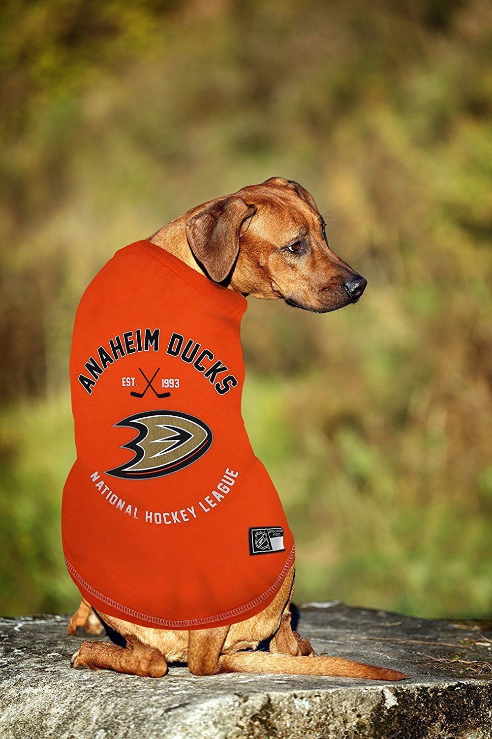 Pets First NHL Anaheim Ducks T-Shirt - Licensed, Wrinkle-free, stretchable Tee Shirt for Dogs & Cats