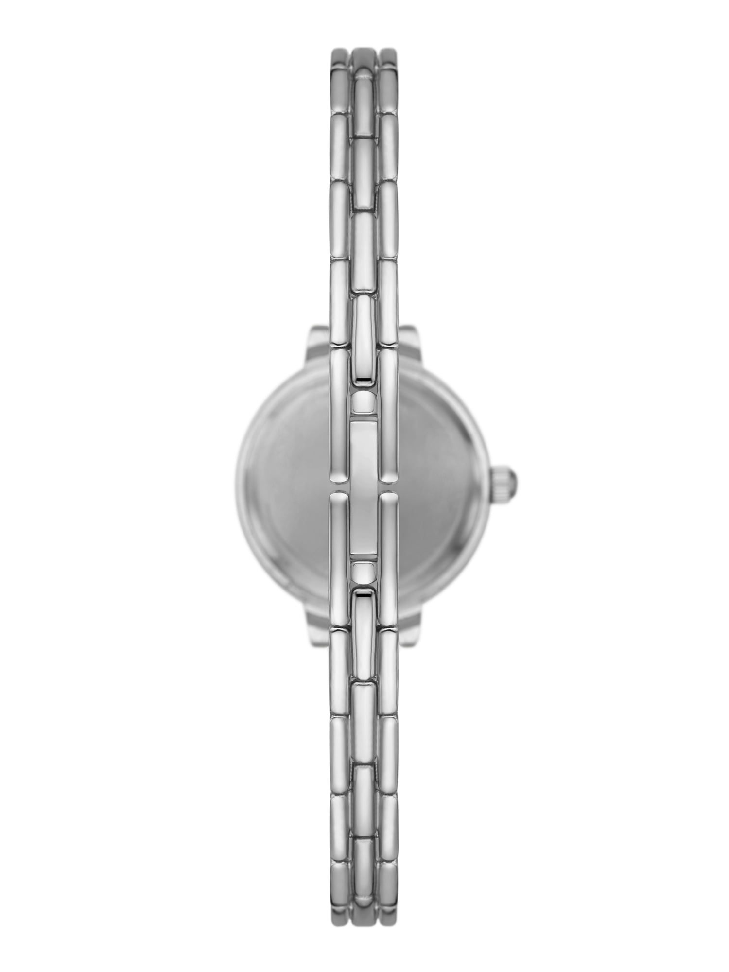 Folio Women's Watch Gift Set: Silver Tone Small Round Case, Silver Sunray Dial and Silver Tone Link Bracelet