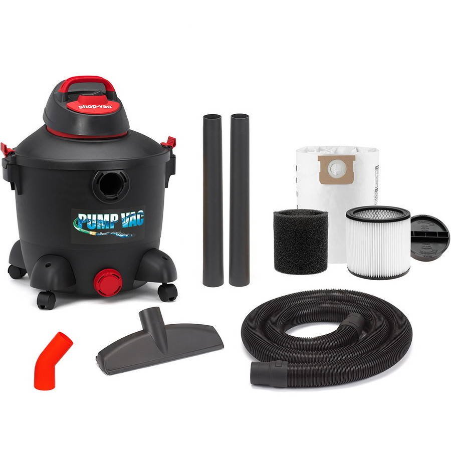 ShopVac, 10 Gallon 5.0 Peak HP Wet/Dry Vac with Pump Out Feature