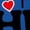 Blue, variant on Matching Couple Crewneck Cotton T-Shirts His and Hers Casual White Valentine's Tees Men-S