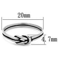 thumbnail image 2 of Luxe Jewelry Designs Women's Stainless Steel Knot Shaped Ring, Size 7 (Pack of 3), 2 of 4