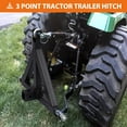 thumbnail image 2 of Patikuin 3 Point 2 inch Receiver Hitch, HD 2" Receiver Tow Drawbar 3 Point Hitch Adapter for Cat1 Tractors, LM25H, Kubota, WLM Tractor, BX, John Deere, NorTrac, Yanmar, Kioti, Farm Equipment, 2 of 7