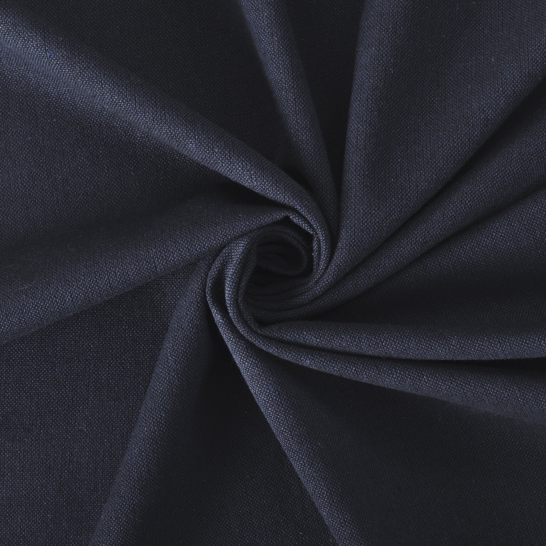 Archaeo  Cotton Blend Button Semi-Sheer  Tab Top Single Curtain Panel, 1 Panel, Navy Blue, 40”W x 63"L