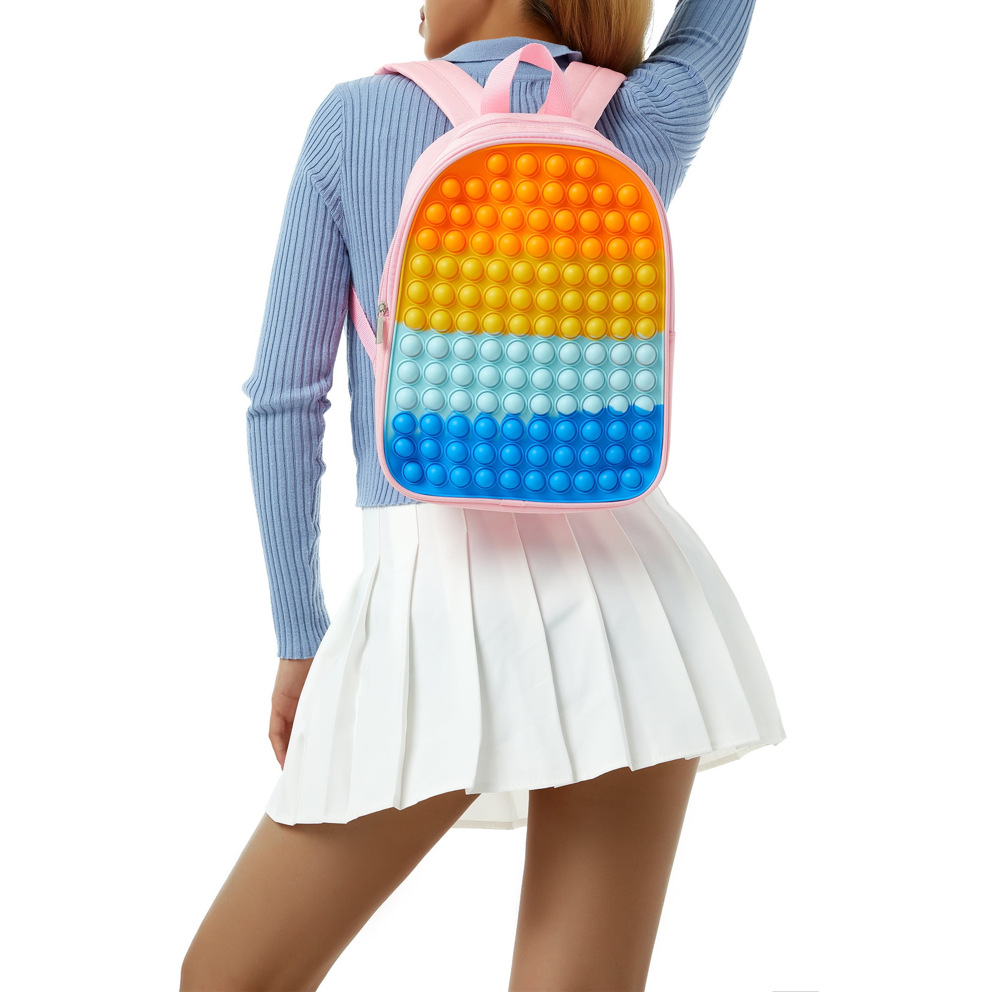 3D backpack Stylish Flower Pattern Women Backpacks Children School Bags-Rose1