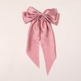 thumbnail image 1 of Pince à Cheveux en Satin Vintage Bowknot Pince à Cheveux Femmes, Rose, 1 of 8