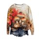 thumbnail image 5 of Xuyuer Women's Long Sleeve Hoodless Printed Casual Warm Sweatshirt, Cozy Pullover for Spring Comfort, Everyday Lounging and Seasonal Graphic Style, 5 of 5
