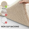 thumbnail image 3 of HAKUNA Waffle Bath Mat Brown & Cream 24"x17",Boho Woven Modern Bath Rug Mats, Absorbent Non Slip Bathroom Floor Mat, Soft Washable Bath Rugs with Tassels for Bedroom, Kitchen, Shower, Tub, 3 of 7