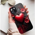 thumbnail image 5 of Valentine's Day Red Heart Floral iPhone Case, Romantic Design for Couples, Compatible with iPhone 11/12/13/14/15/16 (Pro Max/Plus), 5 of 9