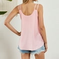 thumbnail image 4 of Glisme Tank Tops For Women Elegant Shirt Tops Sleeveless Casual Cropped Tops Printed Camisole Round Neck Vest Versatile Pink T Shirt, 4 of 6