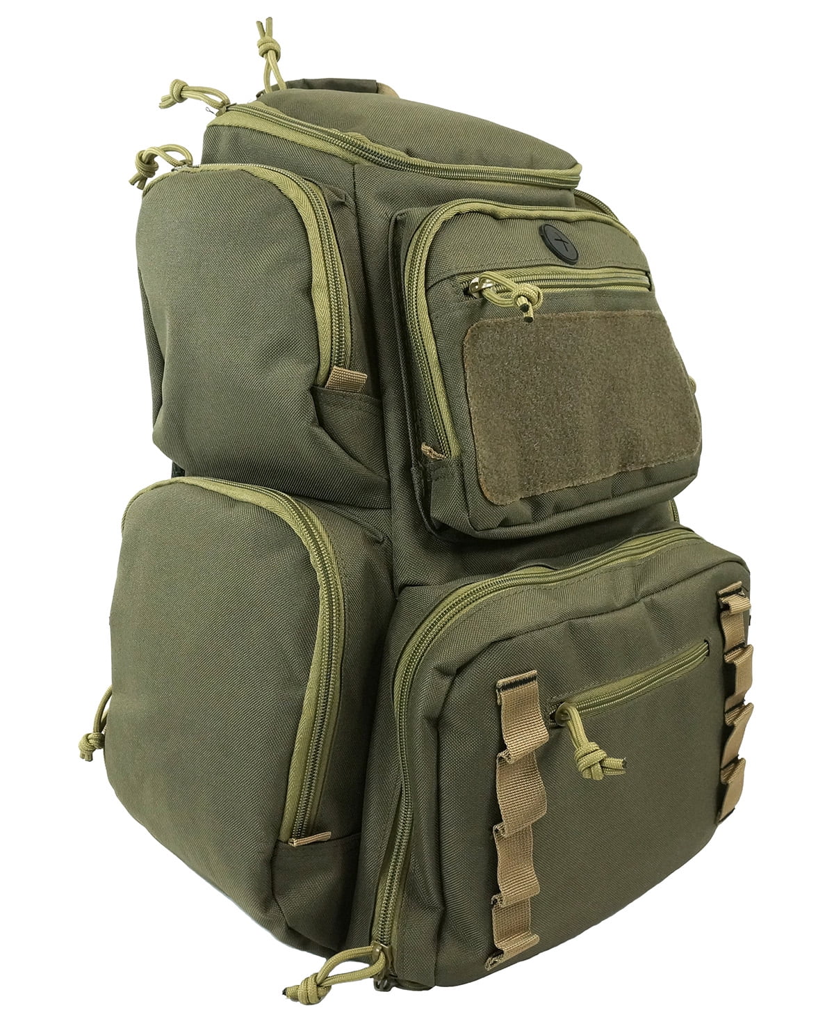 Lockable Pistol Backpack Quality Shooting Range Gear Rucksack Khaki