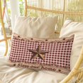 thumbnail image 4 of Western Texas Star Vintage Pillow Covers, Linen Long Throw Pillow Case, Rustic Wreath Wood Red Plaid Holiday Pillow Protector Decorative Cushion Cover for Living Room/Bedroom 20" x 30", 4 of 8