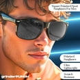thumbnail image 4 of grinderPUNCH Mens and Womens Polarized Sunglasses UV400 Protection Classic Retro Driving Sun Glasses Trendy Fashion Shades - 2 Pack, 4 of 5