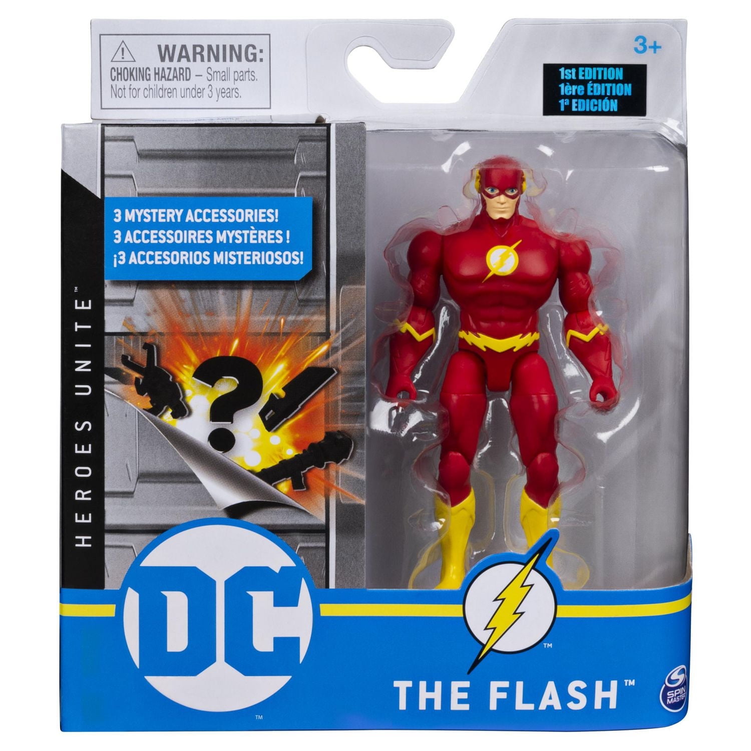 DC Comics, Figurine articulée THE FLASH de 10 cm avec 3 accessoires mystère, Adventure 2