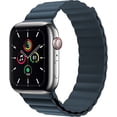 thumbnail image 1 of Magnetic Silicone Loop Band Compatible with Apple Watch Bands 38mm 40mm 41mm 42mm 44mm 45mm, Adjustable Loop Strap Soft Silicone Sport Wrist Band for Apple Watch Series 7 45 mm Series SE 6 5 4 3 2 1, 1 of 6