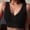 Black, variant on Naittoop Sports Bras for Women Zipper Front Closure Breathable Workout Running Wireless Bralettes Comfortable Solid Yoga Bra
