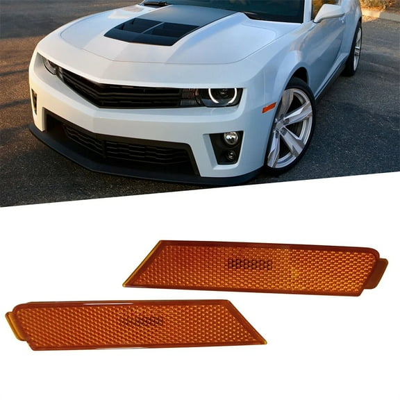 Front Side Marker Signal Lights Housing Reflectors For Chevy Camaro 2010-2015